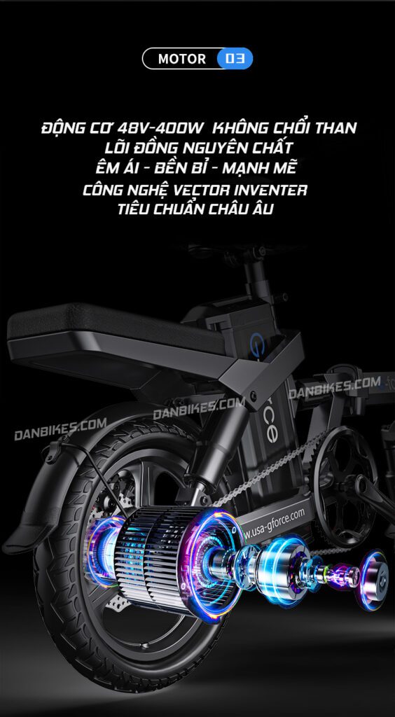 động cơ xe đạp điện gấp gọn g force d14