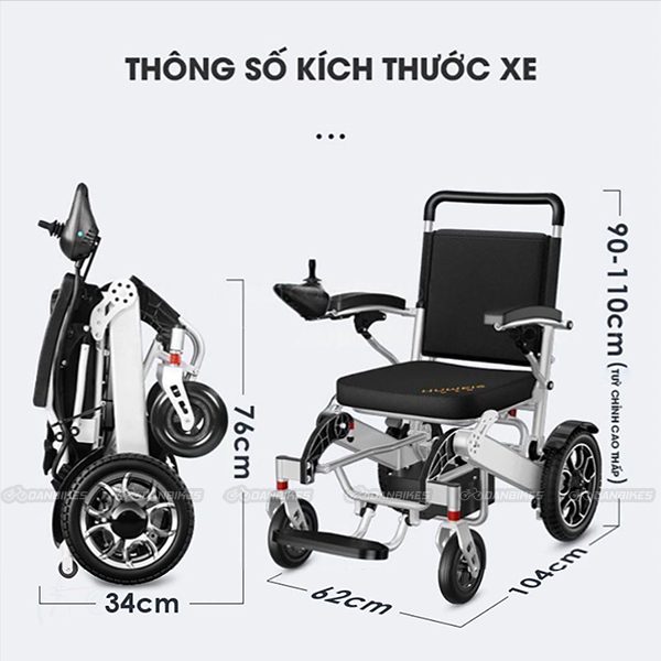 Xe Lăn Điện Thông Minh Huweishen Hws488 | Xe Điện Người Già An Toàn, Bền Bỉ Có Thể Gấp Gọn, Điều Khiển Từ Xa, Hàng Chính Hãng 15 1 1
