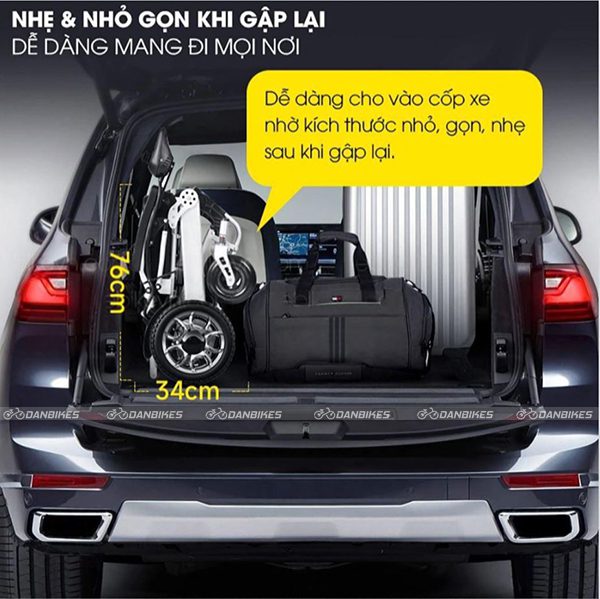 Xe Lăn Điện Thông Minh Huweishen Hws488 | Xe Điện Người Già An Toàn, Bền Bỉ Có Thể Gấp Gọn, Điều Khiển Từ Xa, Hàng Chính Hãng 16 12