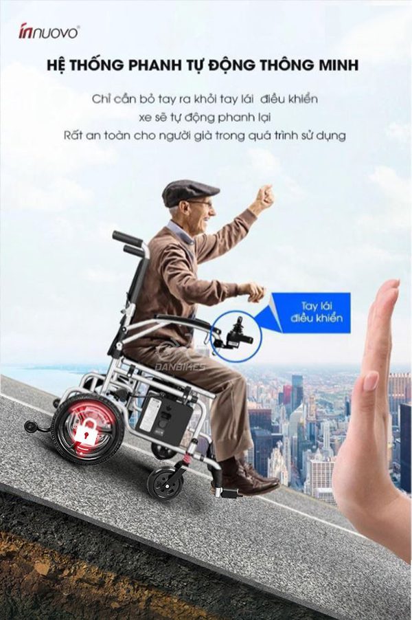 Xe Lăn Điện Innuovo N5519 Siêu Nhẹ Gấp Gọn Thông Minh Dành Cho Người Già 19 14 1