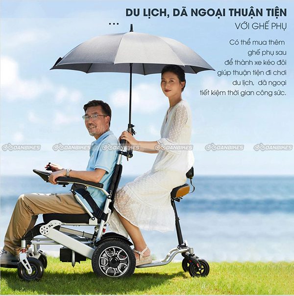 Xe Lăn Điện Thông Minh Huweishen Hws488 | Xe Điện Người Già An Toàn, Bền Bỉ Có Thể Gấp Gọn, Điều Khiển Từ Xa, Hàng Chính Hãng 31 22
