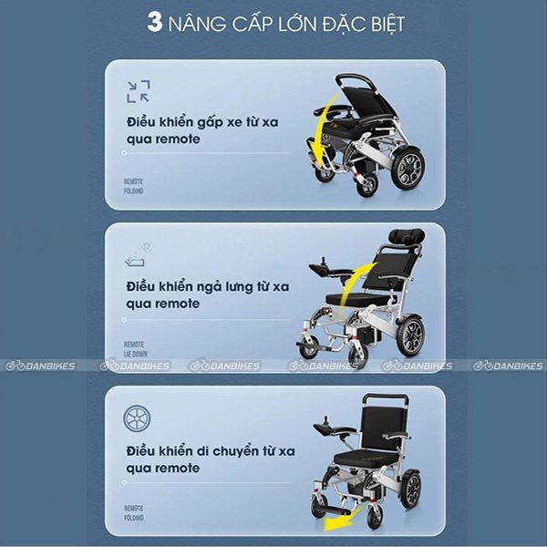 Xe Lăn Điện Thông Minh Huweishen Hws488 | Xe Điện Người Già An Toàn, Bền Bỉ Có Thể Gấp Gọn, Điều Khiển Từ Xa, Hàng Chính Hãng 14 5 1