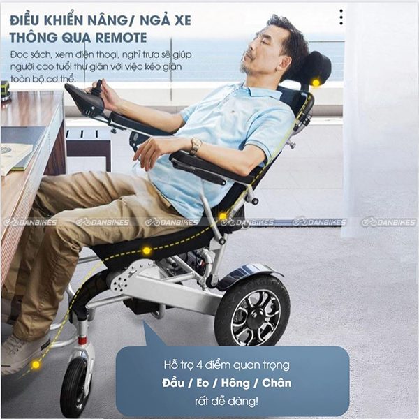 Xe Lăn Điện Thông Minh Huweishen Hws488 | Xe Điện Người Già An Toàn, Bền Bỉ Có Thể Gấp Gọn, Điều Khiển Từ Xa, Hàng Chính Hãng 18 8 1