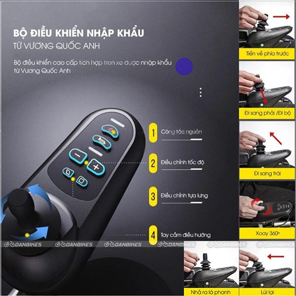 Xe Lăn Điện Thông Minh Huweishen Hws488 | Xe Điện Người Già An Toàn, Bền Bỉ Có Thể Gấp Gọn, Điều Khiển Từ Xa, Hàng Chính Hãng 20 capture