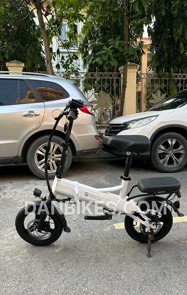 XE ĐẠP ĐIỆN GẤP GỌN G-FORCE G14 TRUYỀN ĐỘNG TRỤC (KHÔNG XÍCH) BẢN ĐẦY ĐỦ CÓ XI NHAN 23 XE ĐẠP ĐIỆN G FORCE G14 MÀU TRẮNG