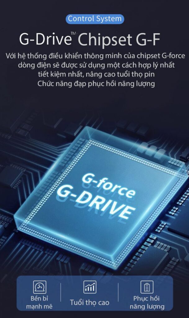 HỆ THỐNG QUẢN LÝ NĂNG LƯỢNG G DRIVE XE ĐẠP ĐIỆN G FORCE C14