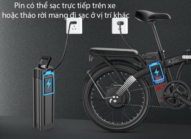 XE ĐẠP ĐIỆN GẤP GỌN PHOENIX R20 VÀNH NAN HOA 11 XE ĐẠP ĐIỆN GẤP GỌN PHOENIX R20 VÀNH NAN HOA