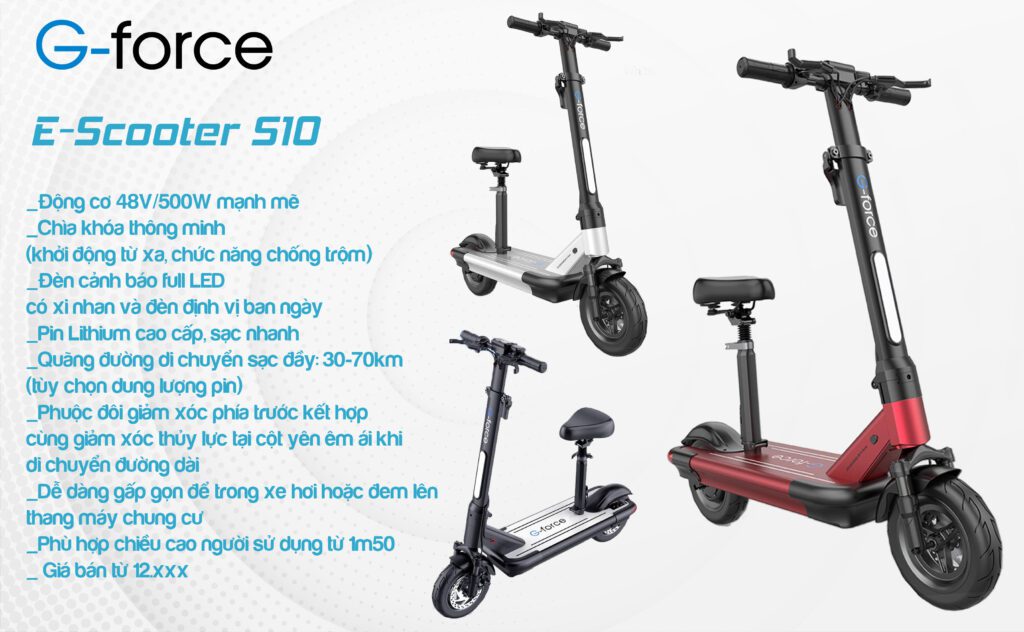 XE TAY GA SCOOTER ĐIỆN G FORCE S10 