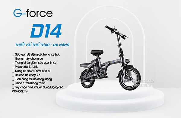 XE ĐẠP ĐIỆN GẤP GỌN G FORCE D14 6 XE ĐẠP ĐIỆN GẤP GỌN G FORCE D14