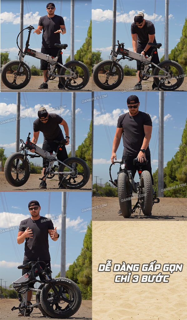 XE ĐẠP ĐIỆN G-FORCE T41 THỂ THAO ĐỊA HÌNH, THIẾT KẾ GẤP GỌN (750W) 9 DỄ DÀNG GẤP GỌN XE ĐẠP ĐIỆN G-FORCE T41
