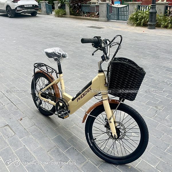 Xe Đạp Điện Trợ Lực Phoenix LS Bánh 20 Inch Minivelo Pin Có Thể Tháo Rời 14 Xe Đạp Điện Trợ Lực Phoenix LS được trang bị phanh đĩa trước/sau cùng cảm biến điện, tự động ngắt động cơ khi bóp phanh đảm bảo an toàn